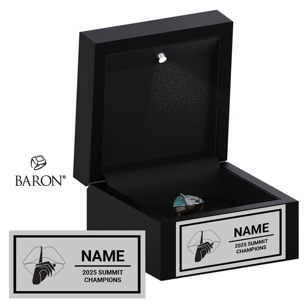 South Coast Cheer 2025 Hush International Junior 4 Championship Black LED Ring Box
