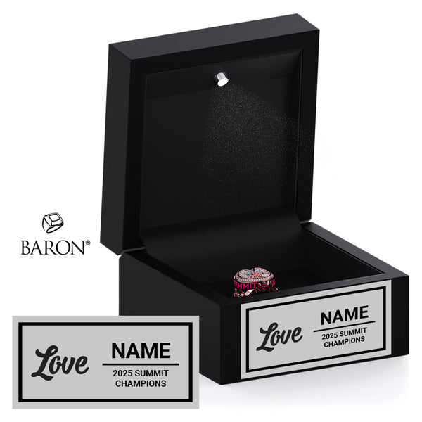 South Coast Cheer 2025 Love International Junior Level 1 Championship Black LED Ring Box