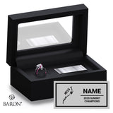South Coast Cheer 2025 Miss Twist Large Senior 5 Championship Black Standard Window Ring Box