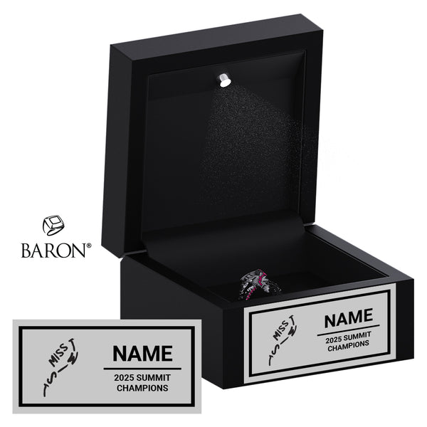 South Coast Cheer 2025 Miss Twist Large Senior 5 Championship Black LED Ring Box