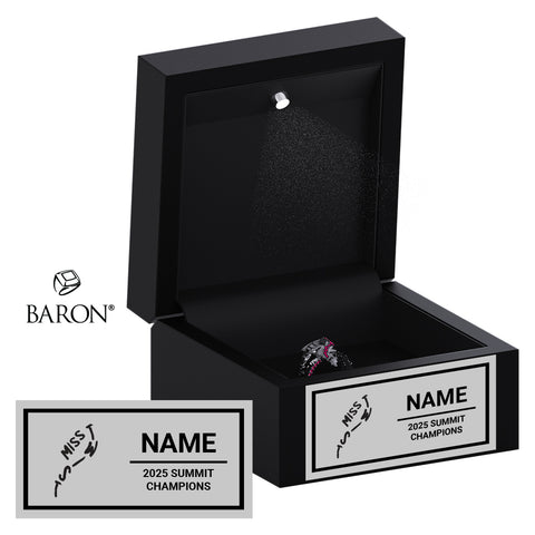 South Coast Cheer 2025 Miss Twist Large Senior 5 Championship Black LED Ring Box