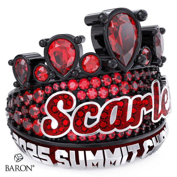 South Coast Cheer 2025 Scarlet Medium Senior 3 Championship Ring - Design 1.2 *50% DEPOSIT*