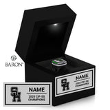 South Hills High School Cheer 2025 Championship Black LED Ring Box