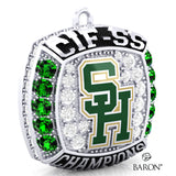 South Hills High School Cheer 2025 Championship Ring Top Pendant - Design 1.4