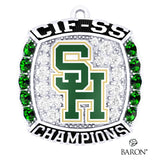 South Hills High School Cheer 2025 Championship Ring Top Pendant - Design 1.4