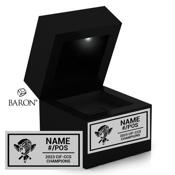 South San Francisco Football 2023 Championship Black LED Ring Box