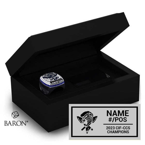 South San Francisco Football 2023 Championship Black Standard Window Ring Box