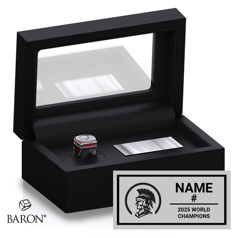 Spartans Drum and Bugle Corps 2025 Championship Black Standard Window Ring Box