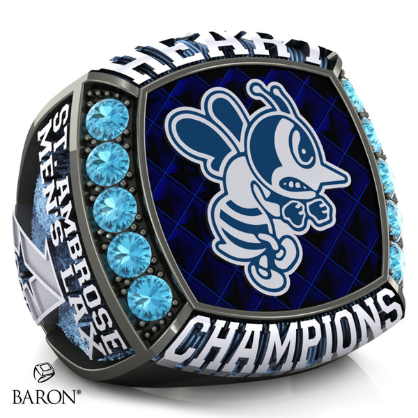 St. Ambrose Mens Lacrosse 2023 Championship Ring - Design 1.4