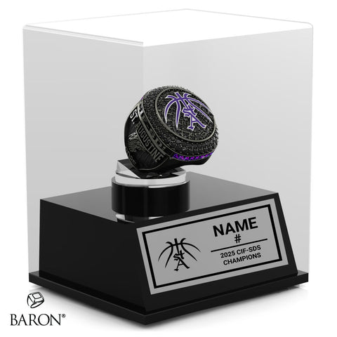 St. Augustine High School Boys Basketball 2025 Championship Display Case