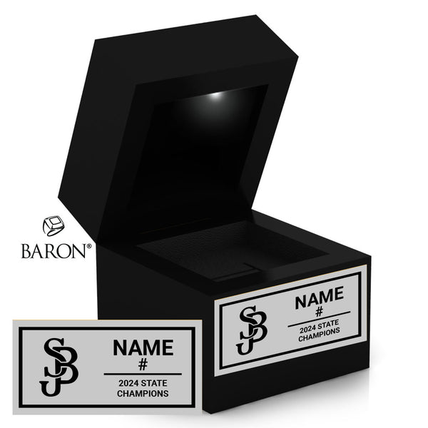 St. John Bosco Baseball 2024 Championship Black LED Ring Box