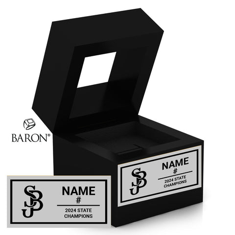 St. John Bosco Baseball 2024 Championship Black Standard Window Ring Box