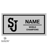 St. John's University Cheer 2025 Championship Black Window Ring Box
