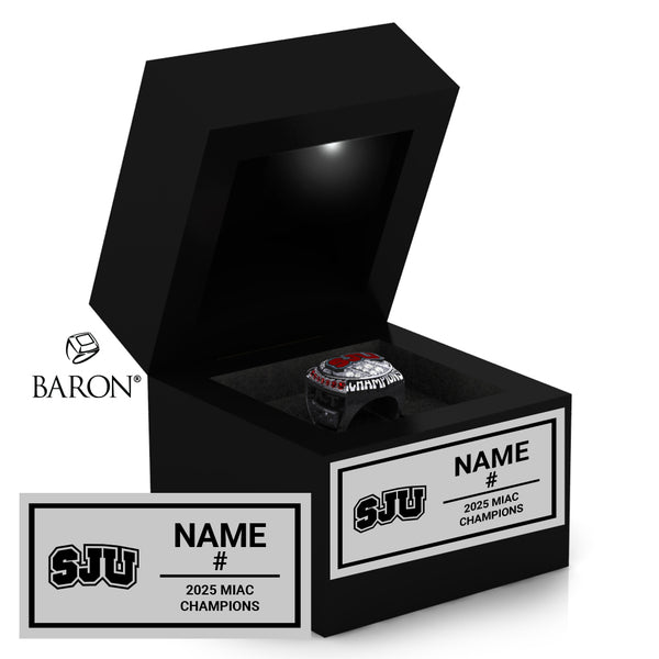 St. John's University Men's Basketball 2025 Championship Black LED Ring Box