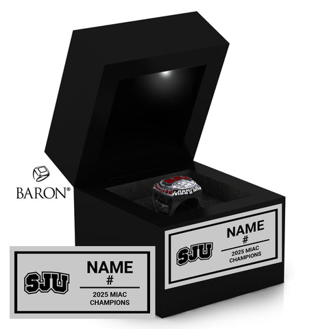 St. John's University Men's Basketball 2025 Championship Black LED Ring Box