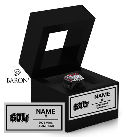 St. John's University Men's Basketball 2025 Championship Black Window Ring Box