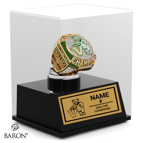 St. Vincent University Men's Hockey 2025 Championship Display Case