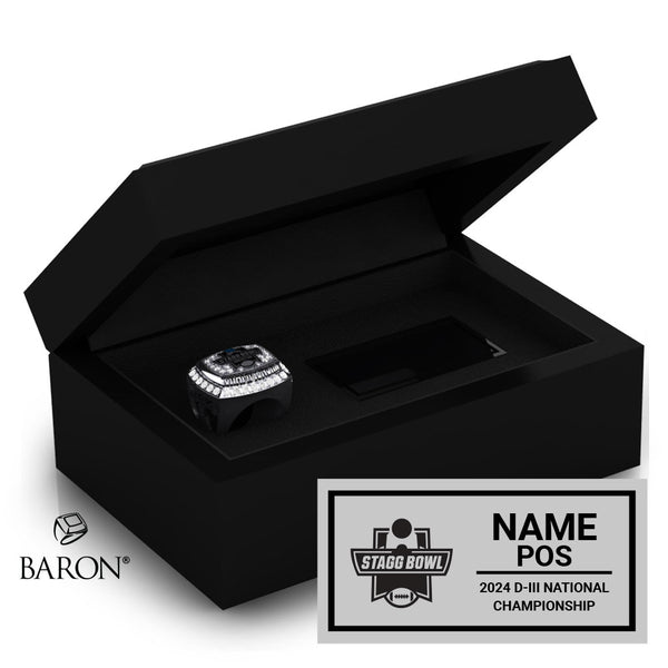 Stagg Bowl Officials 2024 Championship Black Standard Window Ring Box