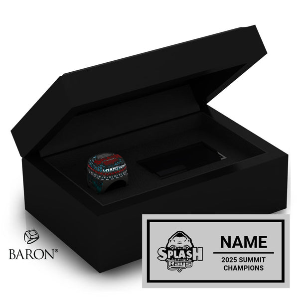 Stingray Allstars Splash Cheer 2025 Championship Black Standard Window Ring Box