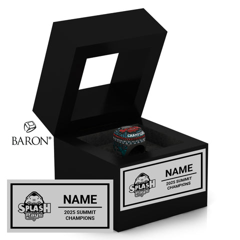 Stingray Allstars Splash Cheer 2025 Championship Black Window Ring Box