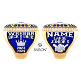 The Stingray Allstars Large Junior 5 2024 Championship Ring - Design 1.2