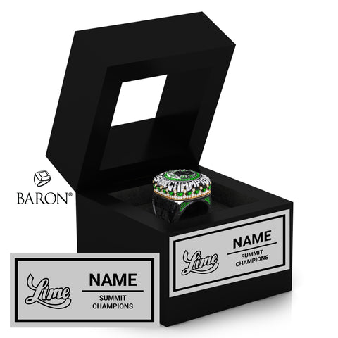 Stingrays Senior 3 Lime 2024 Championship Black Window Ring Box