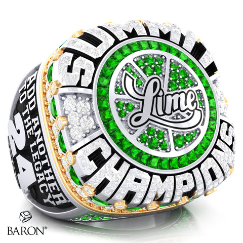 Stingrays Senior 3 Lime 2024 Championship Ring - Design 1.5