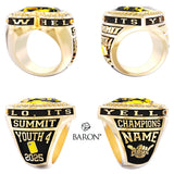Stingrays Yellow Youth 4 2025 Championship Ring - Design 1.4