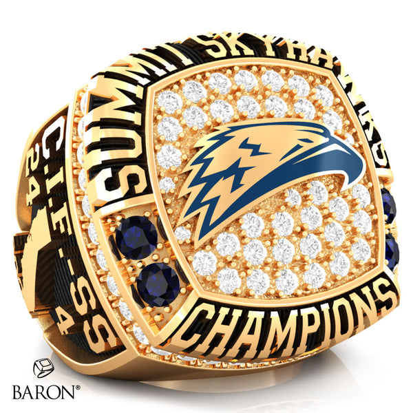 Summit High School Boys Water Polo 2023 Championship Ring - Design 2.13