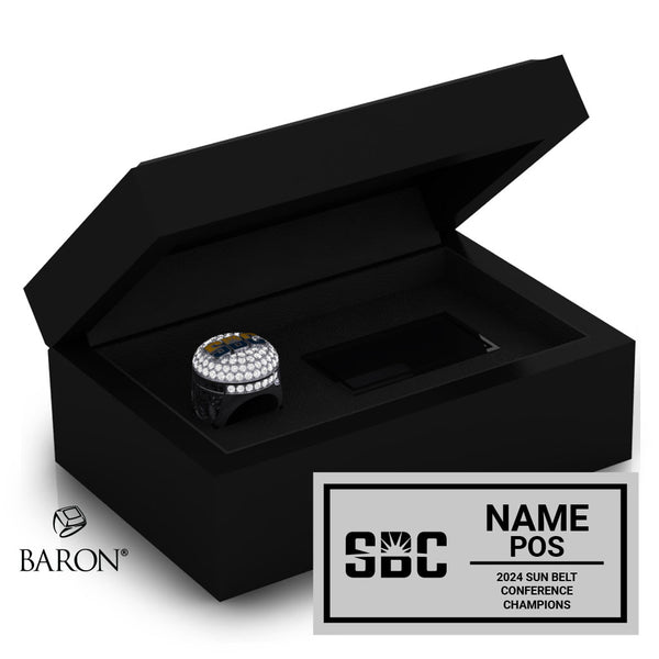 Sun Belt Officials 2024 Championship Black Standard Window Ring Box
