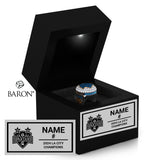 Sylmar High School Boys Soccer 2024 Championship Black LED Ring Box