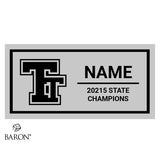 Taos Tiger High School Varsity Cheer 2025 Championship Black Window Ring Box