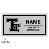 Taos Tiger High School Varsity Cheer 2024 Championship Black LED Ring Box