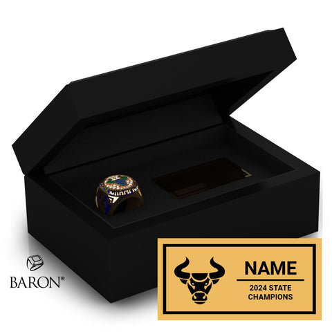 The Branson School Girls Cross Country 2024 Championship Black Standard Window Ring Box