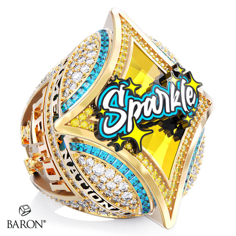 The Stingray Allstars Marietta Sparkle 2025 Championship Ring - Design 1.7