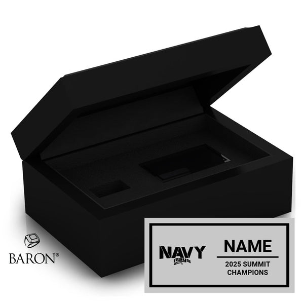 Stingray Allstars Navy Cheer 2025 Championship Black Standard Window Ring Box