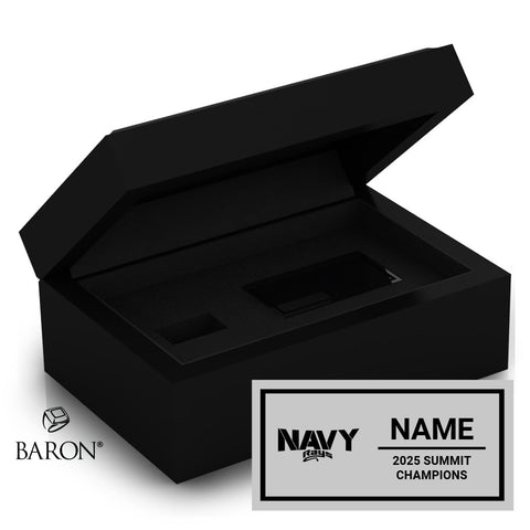 Stingray Allstars Navy Cheer 2025 Championship Black Standard Window Ring Box