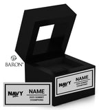 Stingray Allstars Navy Cheer 2025 Championship Black Window Ring Box