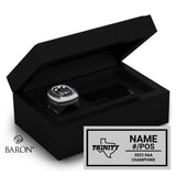 Trinity University Football 2023 Championship Black Standard Window Ring Box