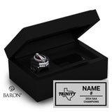 Trinity University Football 2024 Championship Black Standard Window Ring Box