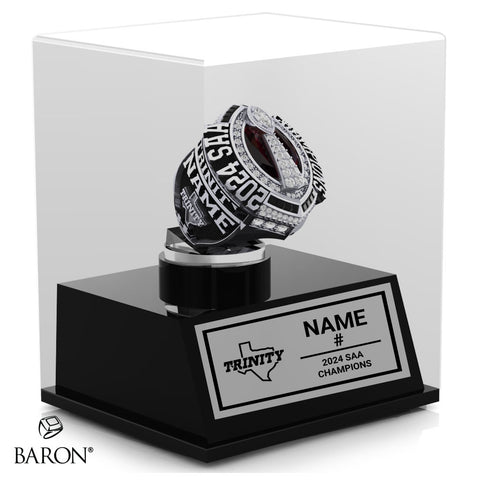 Trinity University Football 2024 Championship Display Case