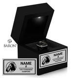 UNC Pembroke Mens Basketball 1990 Championship Black LED Ring Box