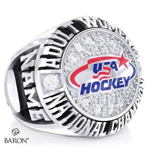 USA Hockey Adult Women's National Champion 2026 Championship Ring - Design 2.1