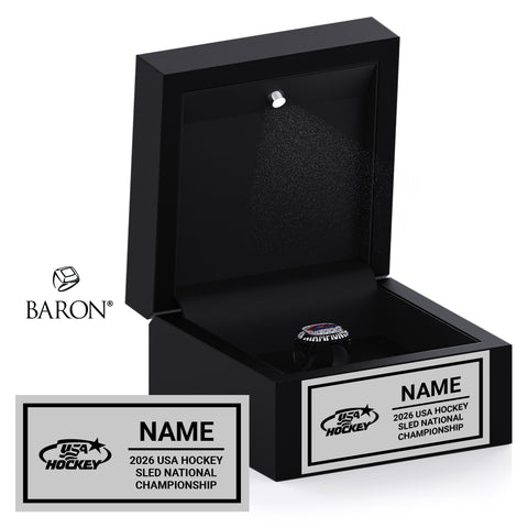 USA Hockey Sled National Championship 2026 Championship Black LED Ring Box