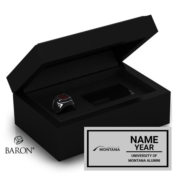 University of Montana Alumni Black Standard Window Ring Box