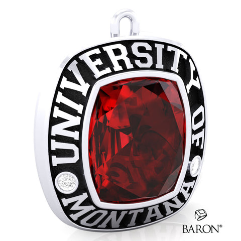 University of Montana Alumni Ring Top Pendant - Design 7.9