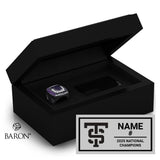 University of St. Thomas Lacrosse 2025 Championship Black Standard Window Ring Box