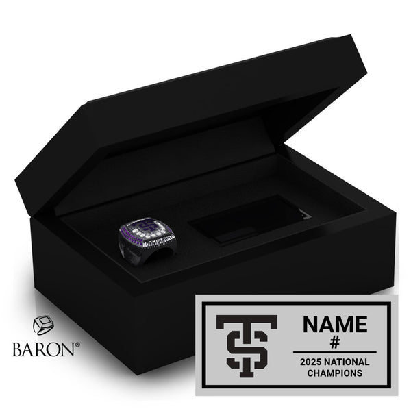 University of St. Thomas Lacrosse 2025 Championship Black Standard Window Ring Box