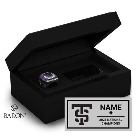 University of St. Thomas Lacrosse 2025 Championship Black Standard Window Ring Box
