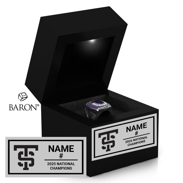 University of St. Thomas Lacrosse 2025 Championship Black LED Ring Box